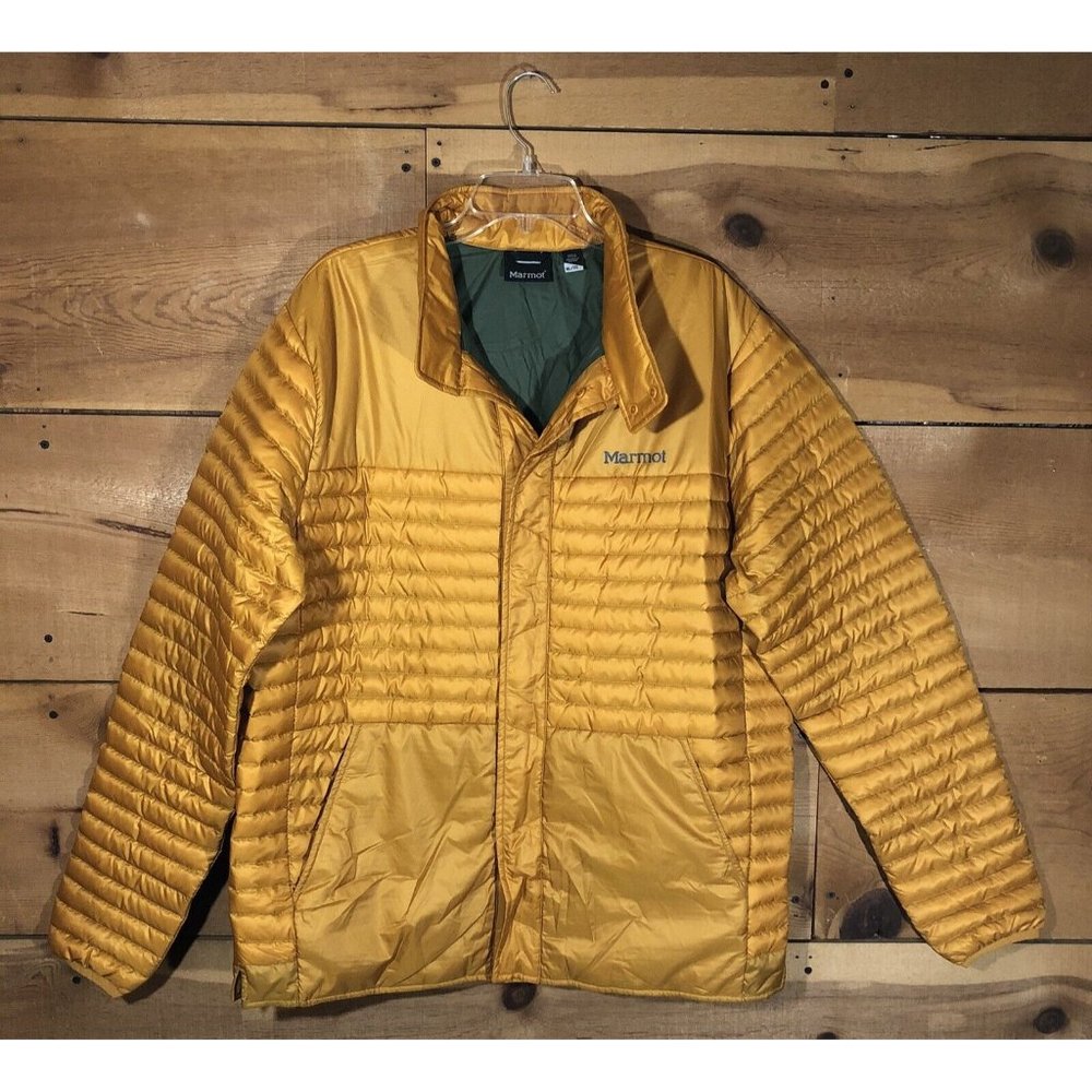 NEW Marmot Hyperlight 800 Fill Goose Down Puffer Jacket Mens Size XL Orange